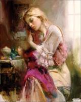 Pino Daeni - Impression oil painting.